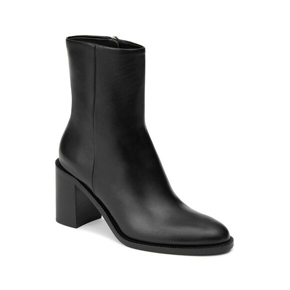 LAFAYETTE 148 NEW YORK Shoes - LAFAYETTE 148 NEW YORK Womens Black Almond Toe Block Heel Leather Booties 38